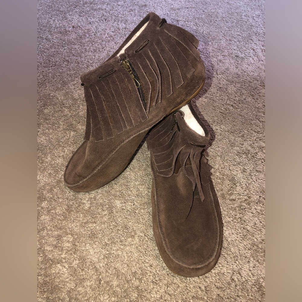 2 Pairs Barefoot by Sporto Fringe Ankle Bootie